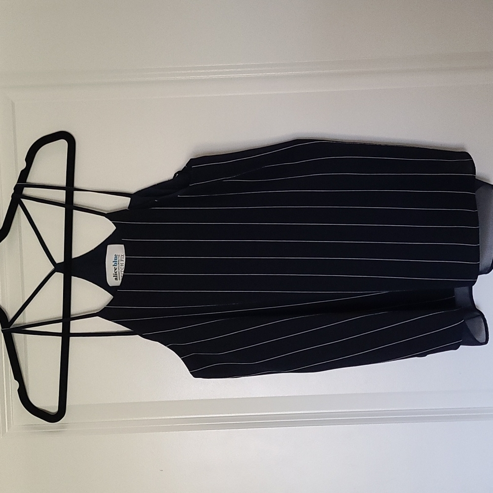Blue and white striped top by AliceBlue